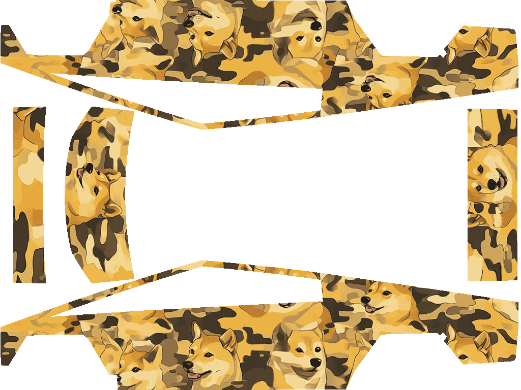 Doge Camo - Cybertruck 特斯拉喷漆车间模板