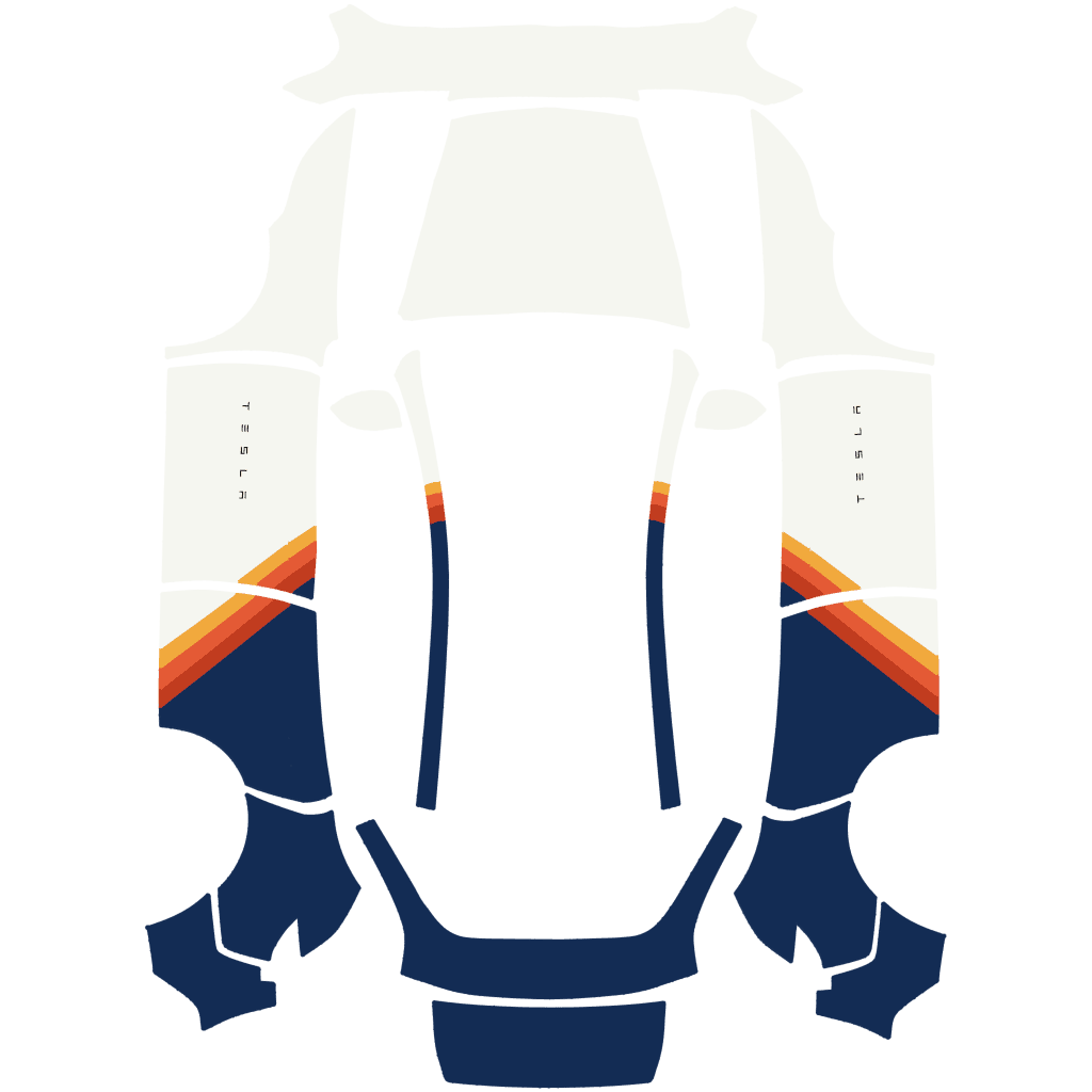 Vintage Stripes - Model Y (2025+) Standard 特斯拉喷漆车间模板