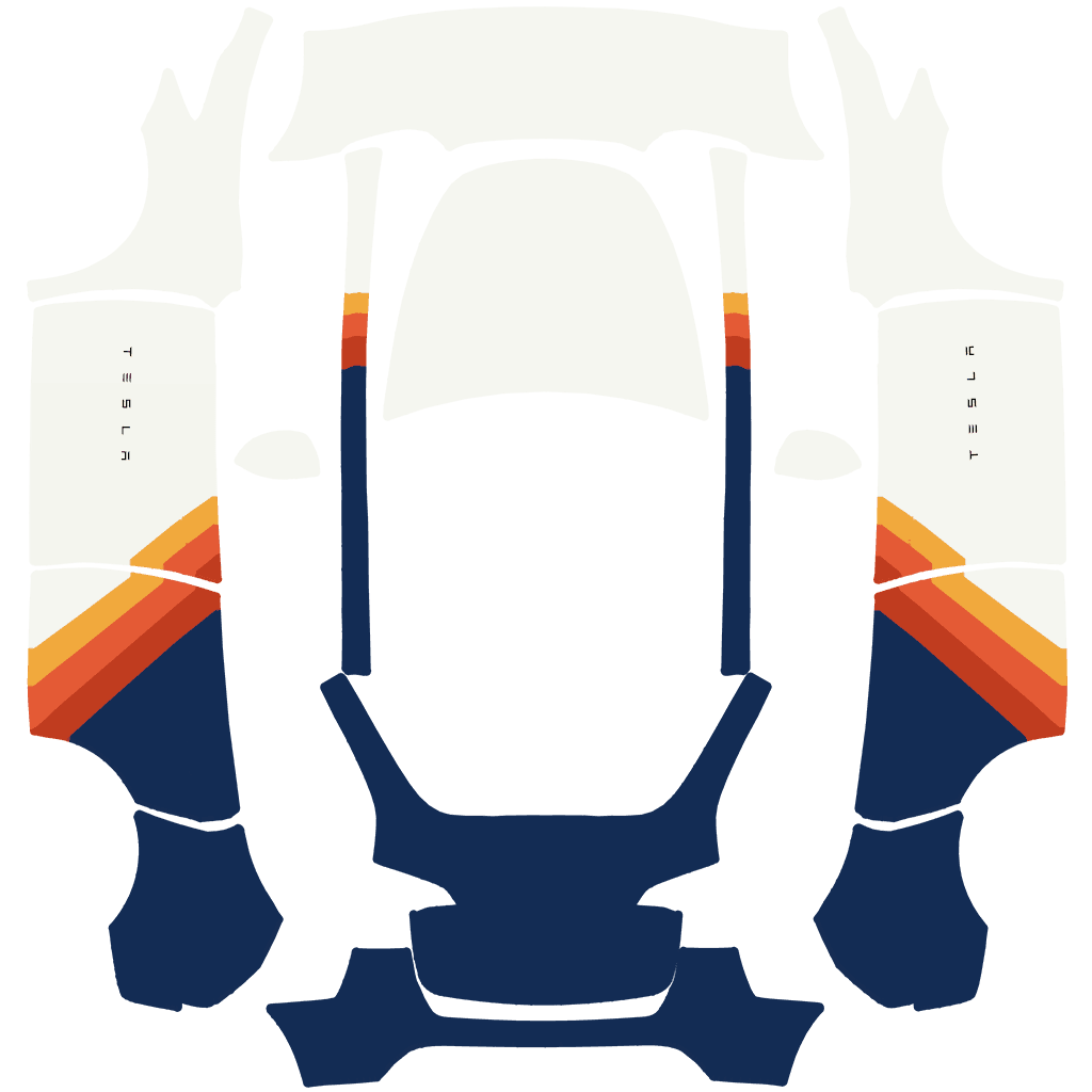 Vintage Stripes - Model Y 特斯拉喷漆车间模板