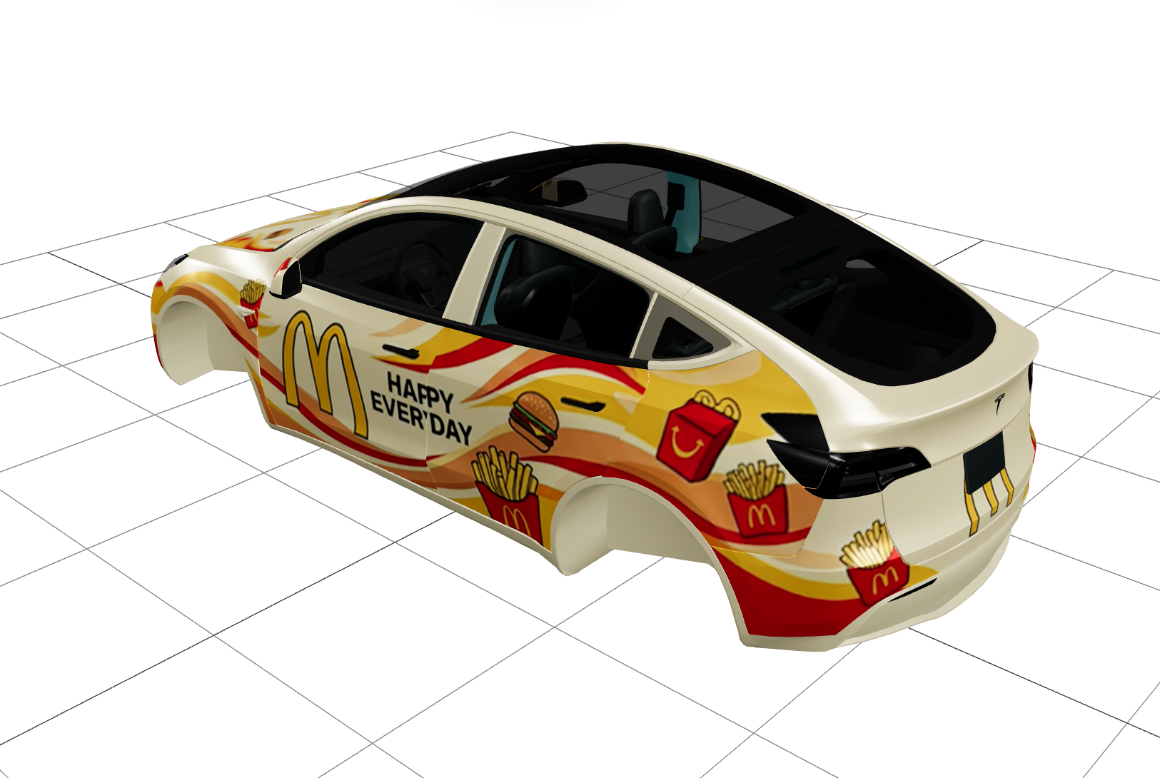 麦当劳精品皮肤 实车效果图 1