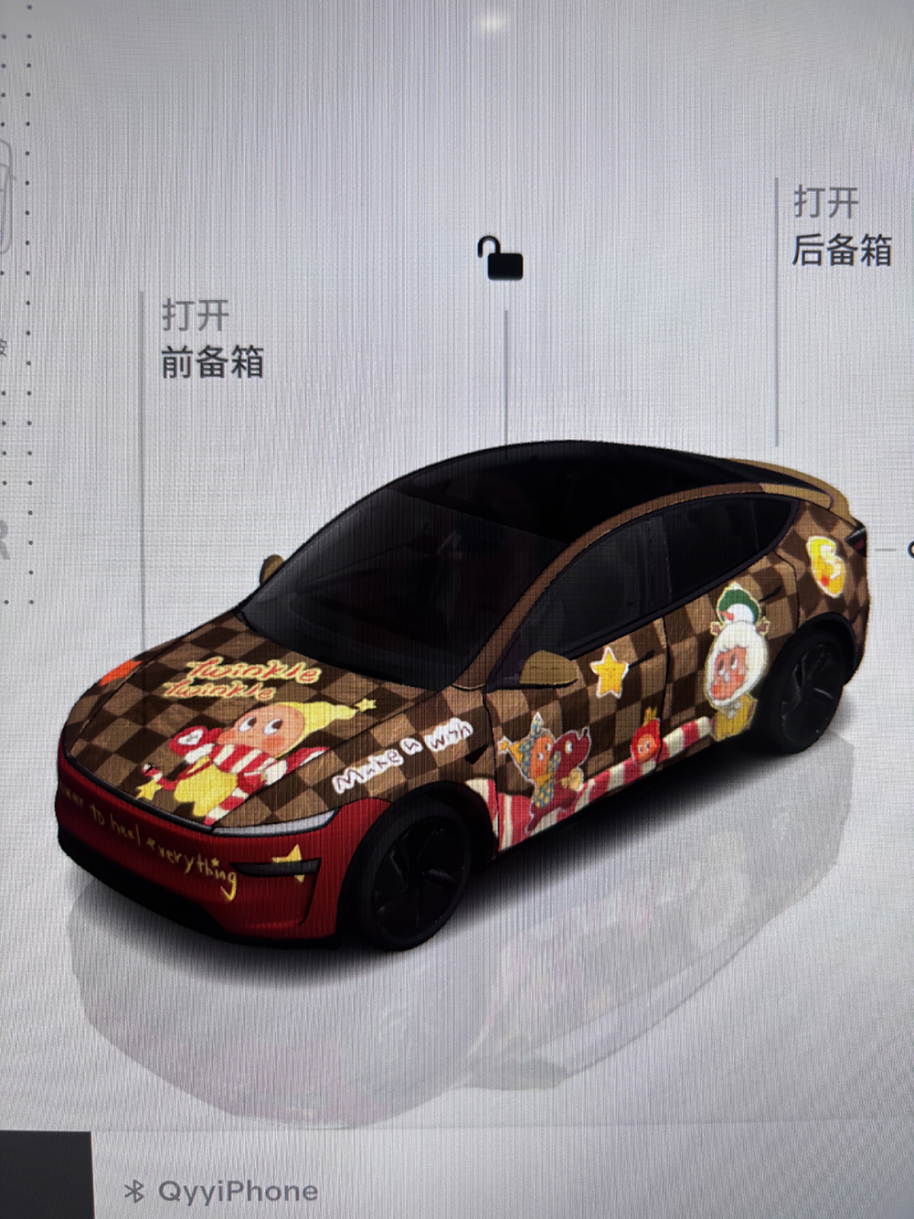 星星人冬日圣诞棋盘格 Model Y (2025+) Standard 外观模板 实车效果图 1
