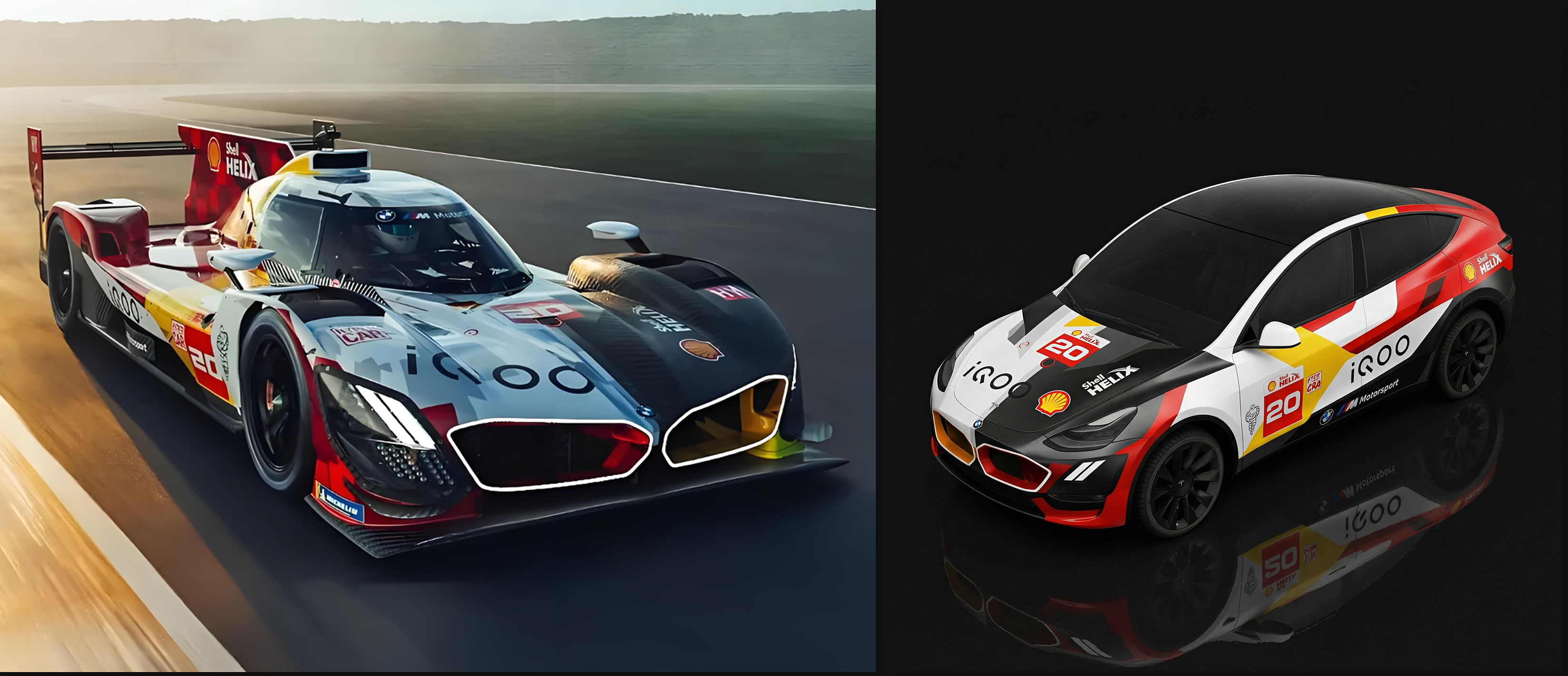 宝马赛车 精修涂装 实车效果图 1