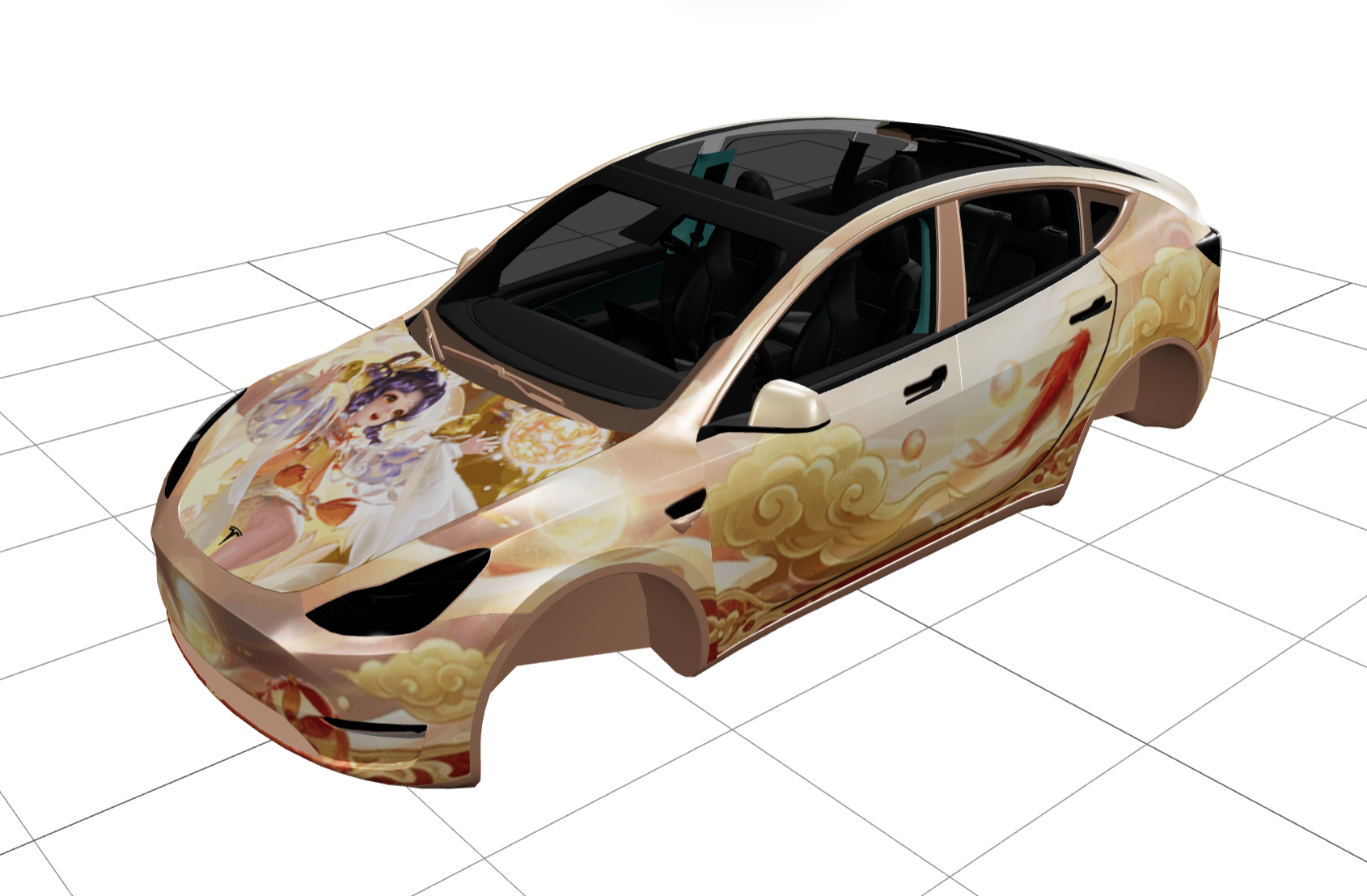 王者荣耀 蔡文姬 愿照福禄聚 实车效果图 1