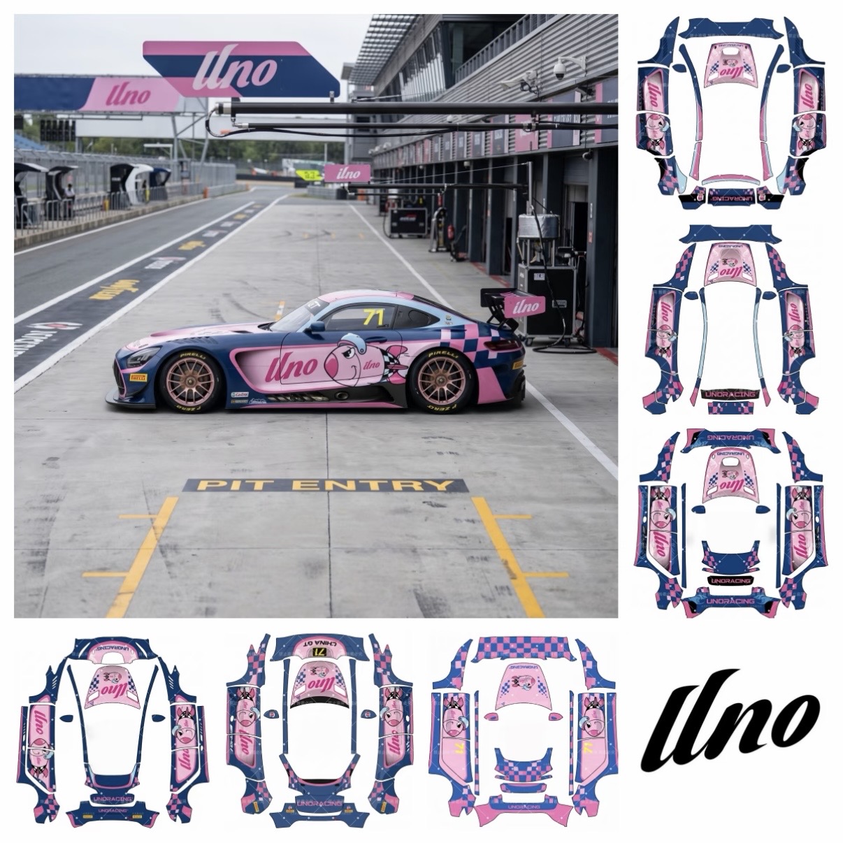 UnoRacing71号赛车皮肤 实车效果图 1