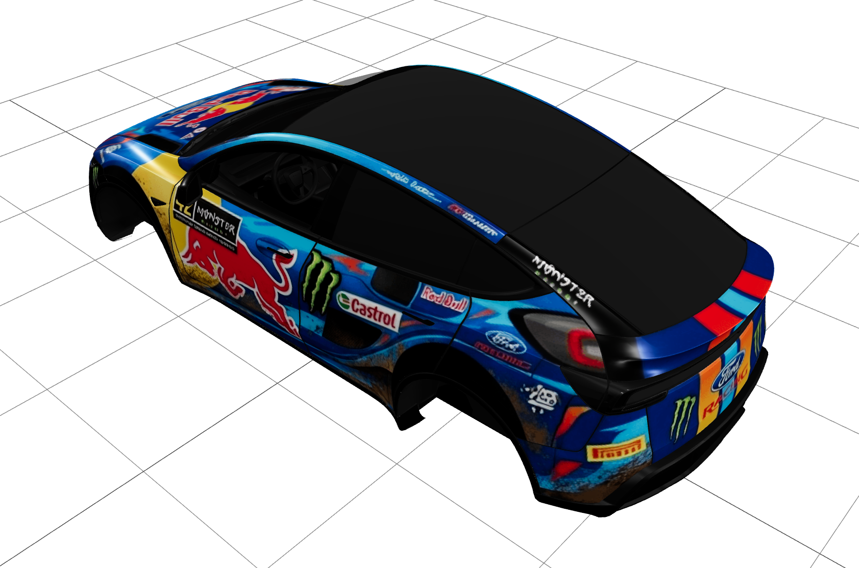 红牛精品皮肤 实车效果图 1