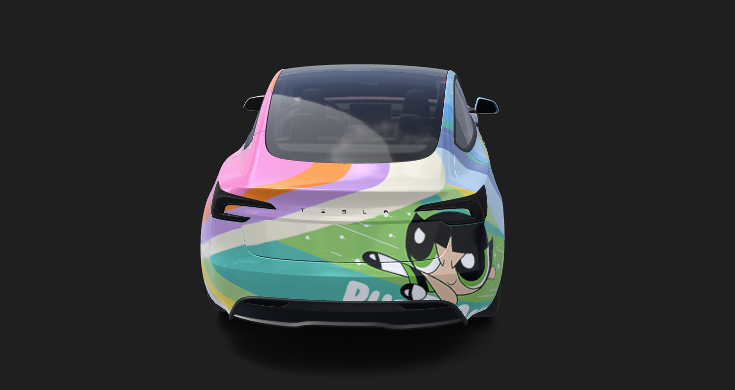 Powerpuff Girls – dreifarbiges Figuren-Thema – Fahrzeugfoto 2