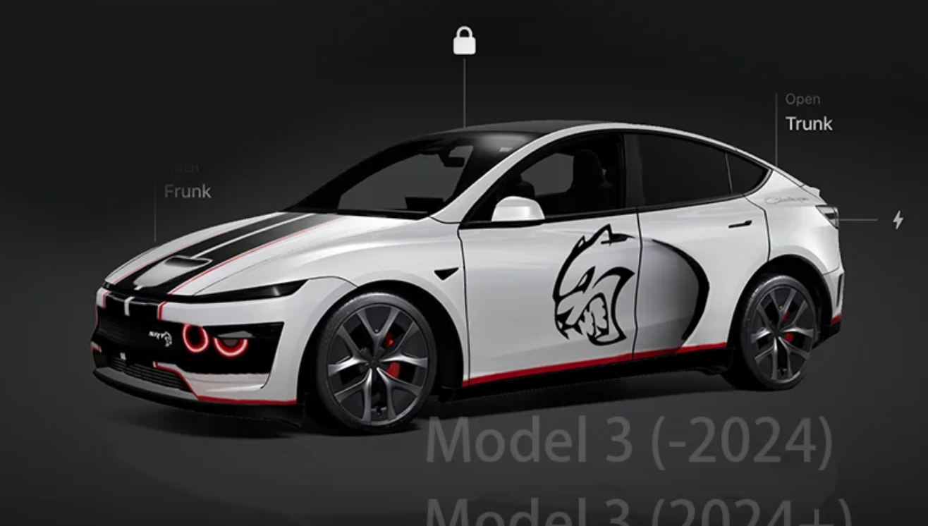 40块钱买的3D效果道奇挑战者 实车效果图 1