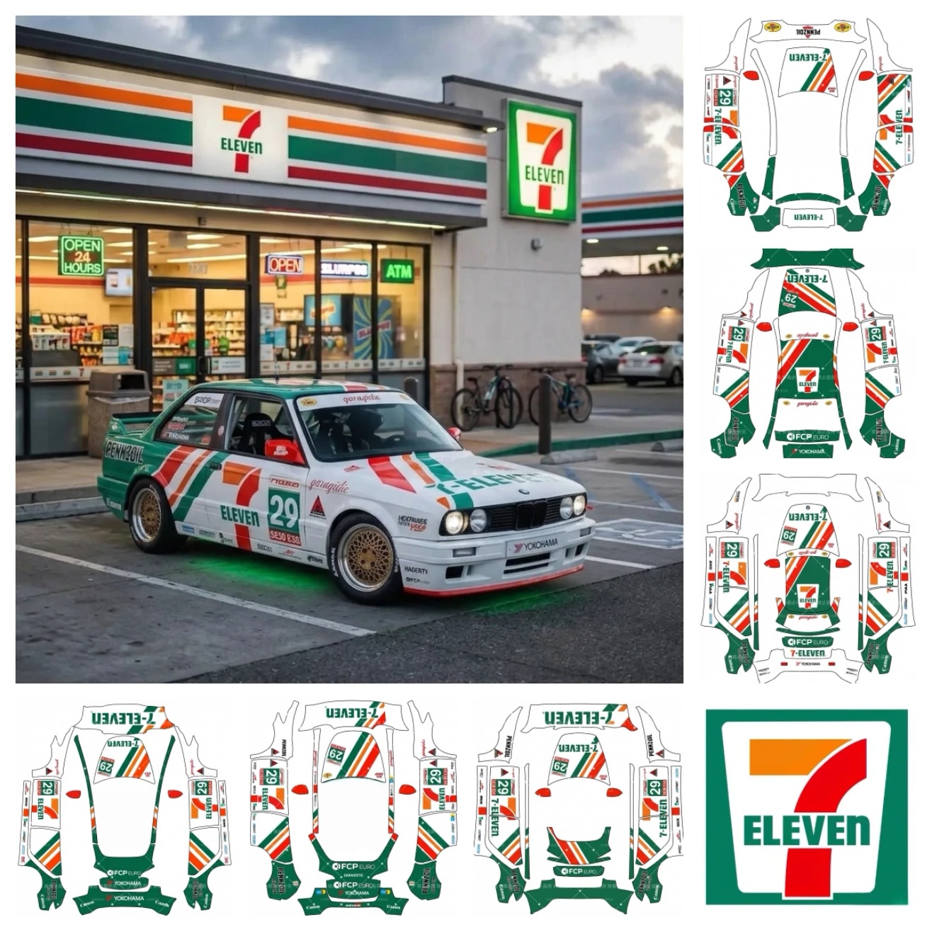 特斯拉711皮肤 实车效果图 1