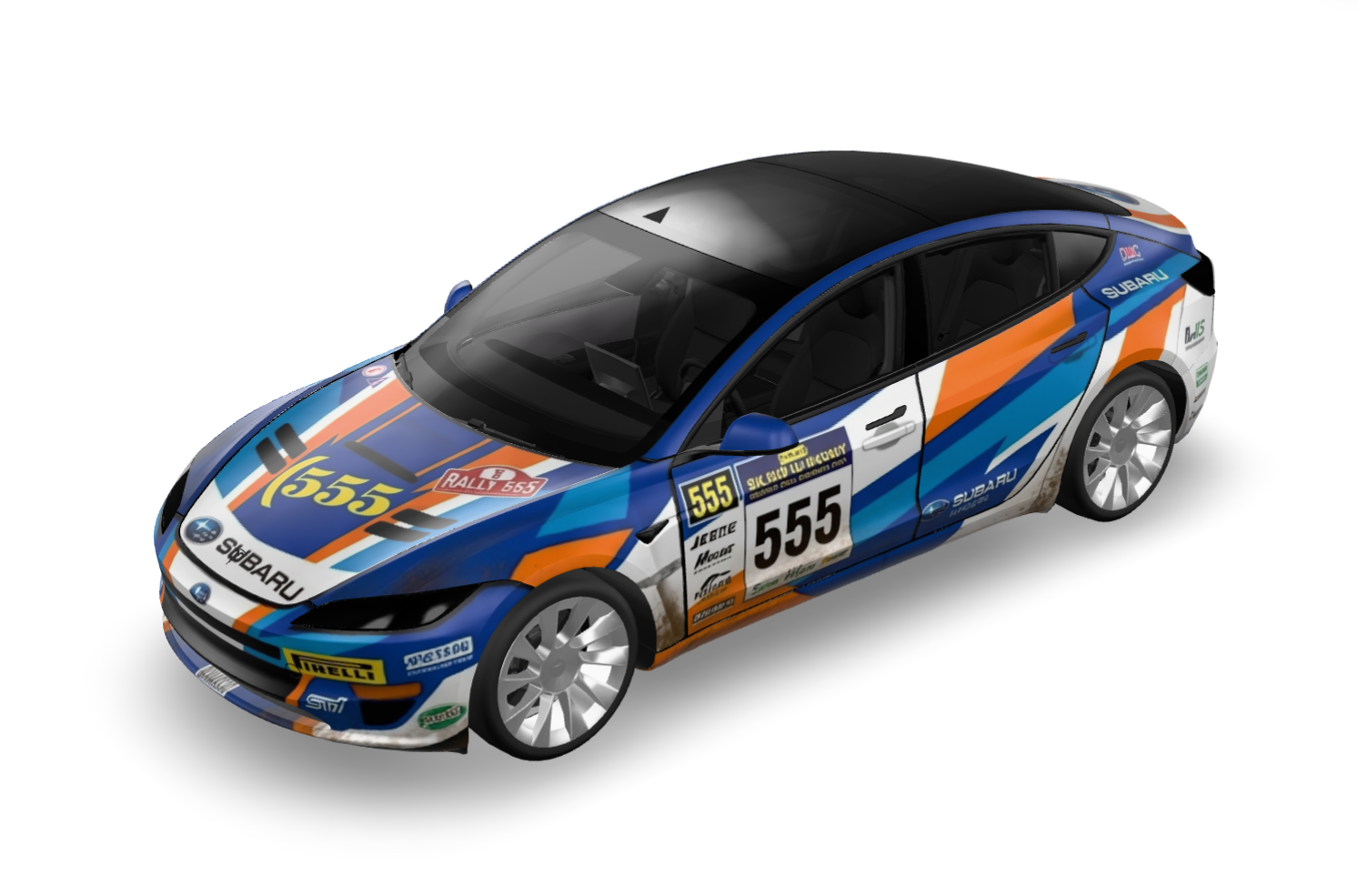 拉力赛赛车车身涂装风 实车效果图 1