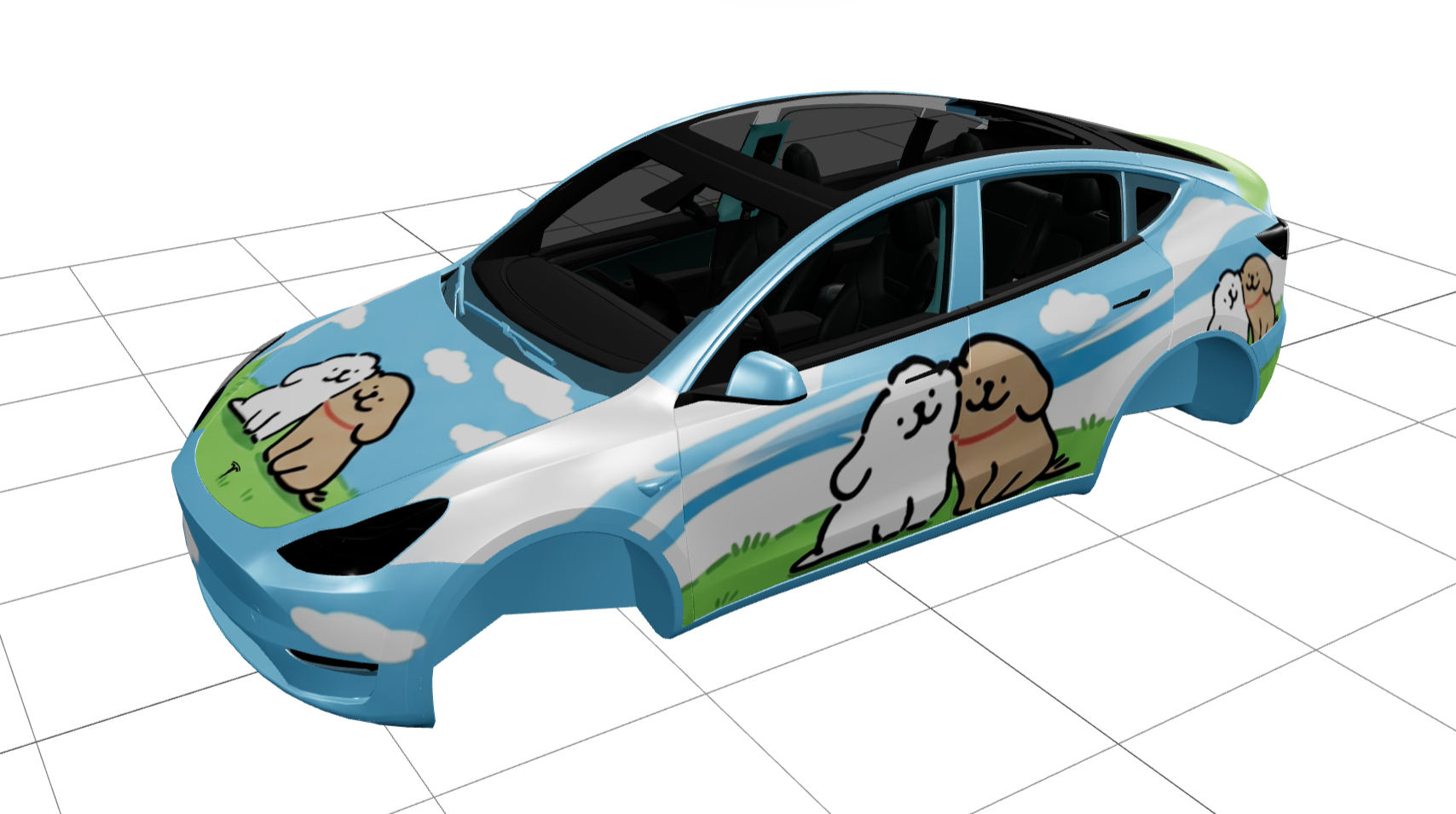 线条小狗 实车效果图 1