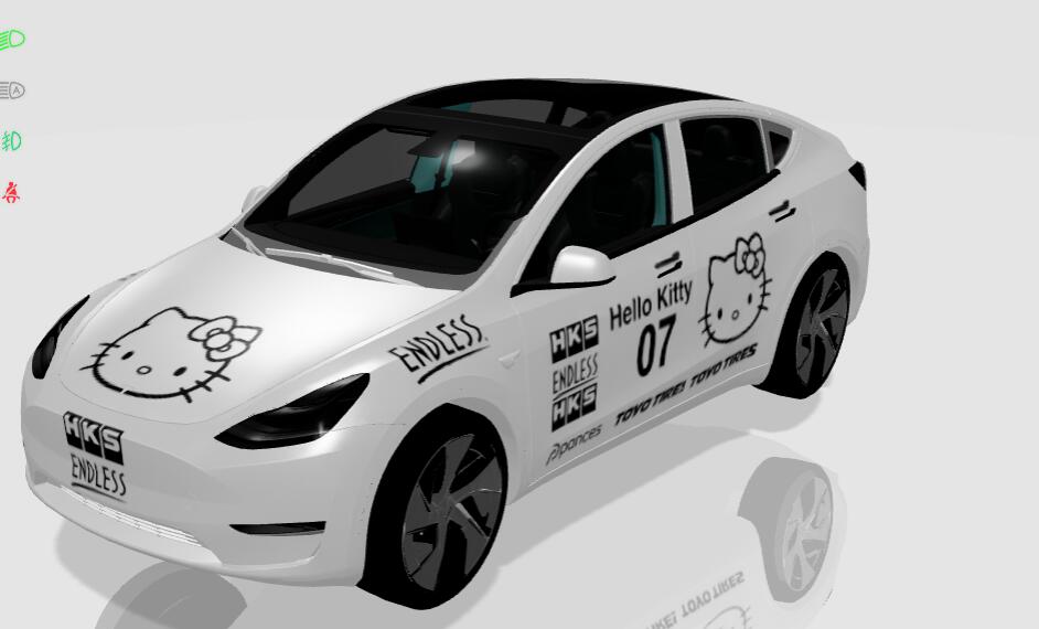 帅酷凯蒂 - Model Y 实车效果图 1