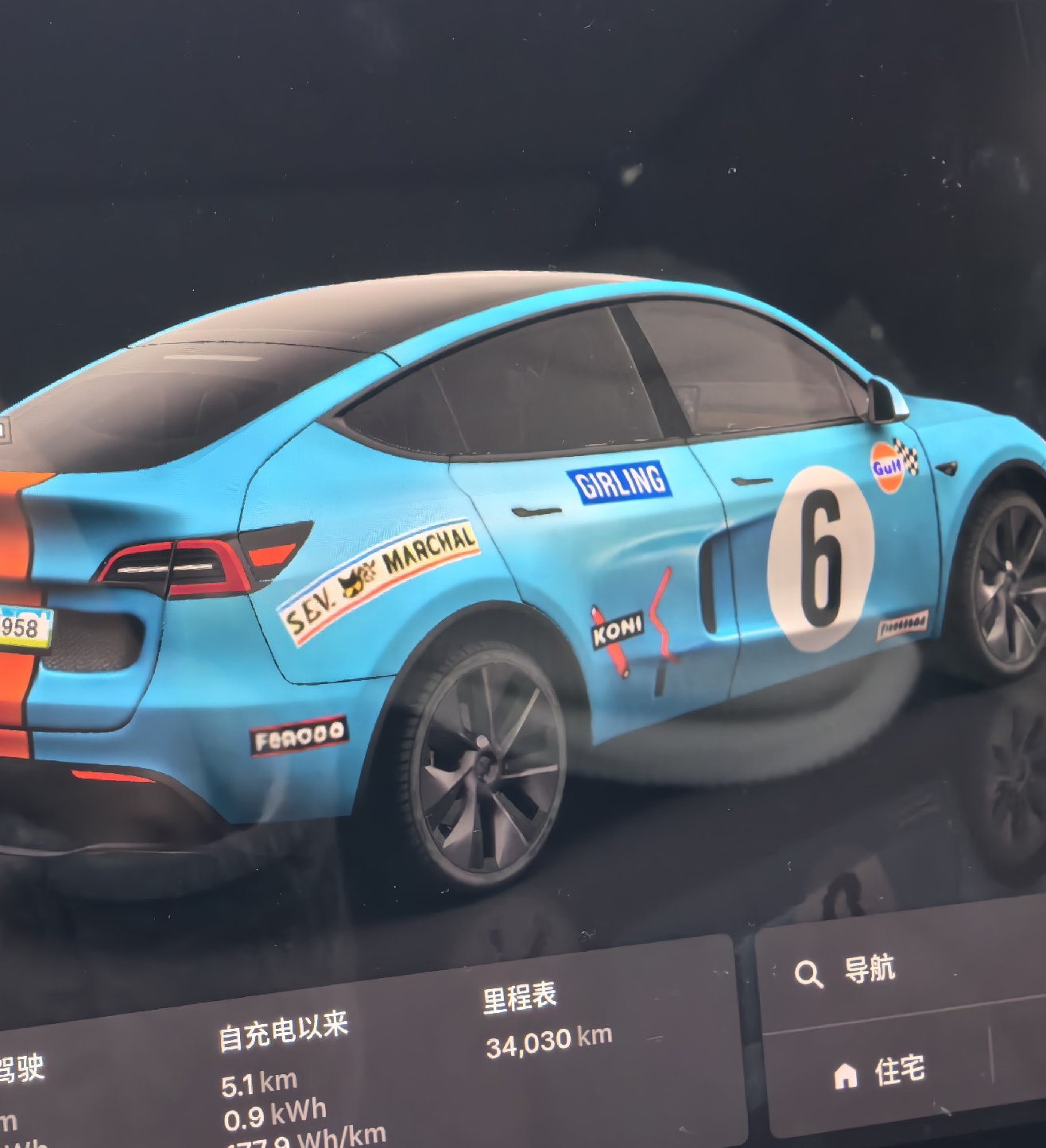 40块钱买的3D效果海湾石油涂装 实车效果图 2