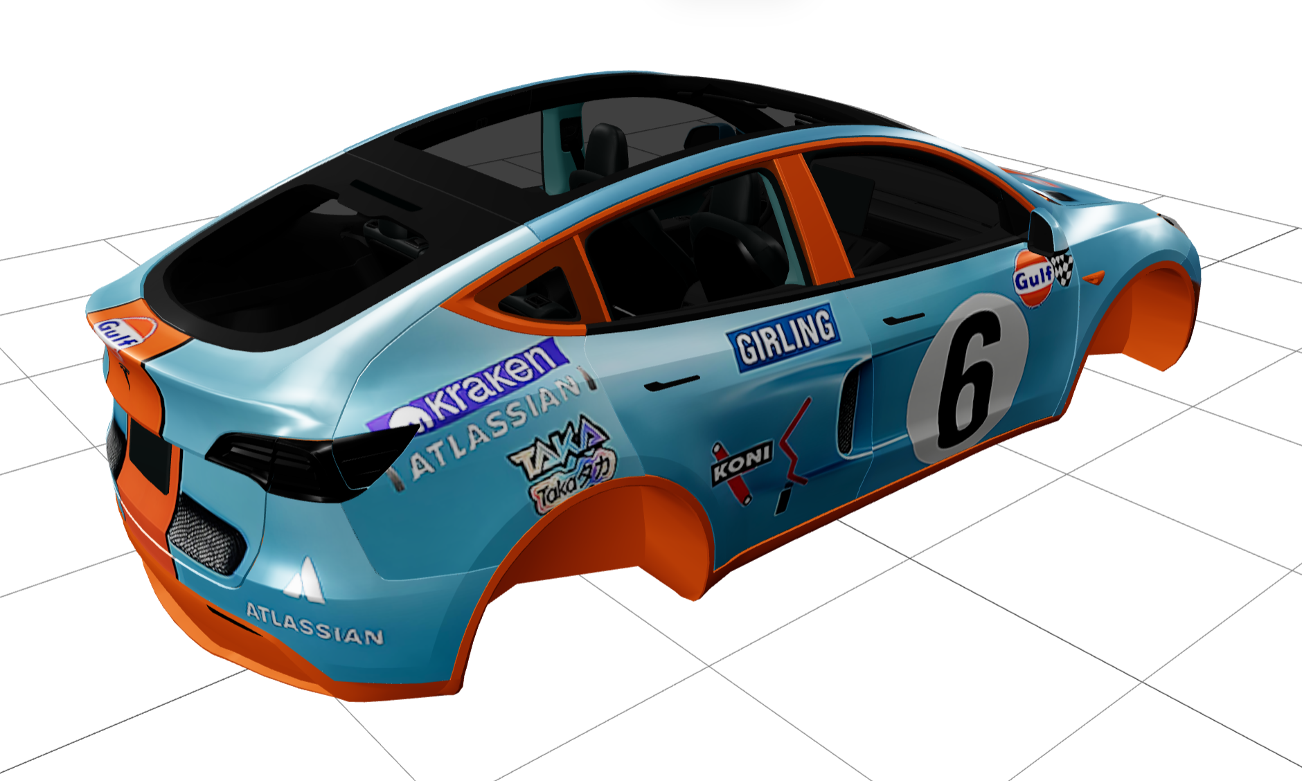  海湾石油涂装精装特制版 实车效果图 2