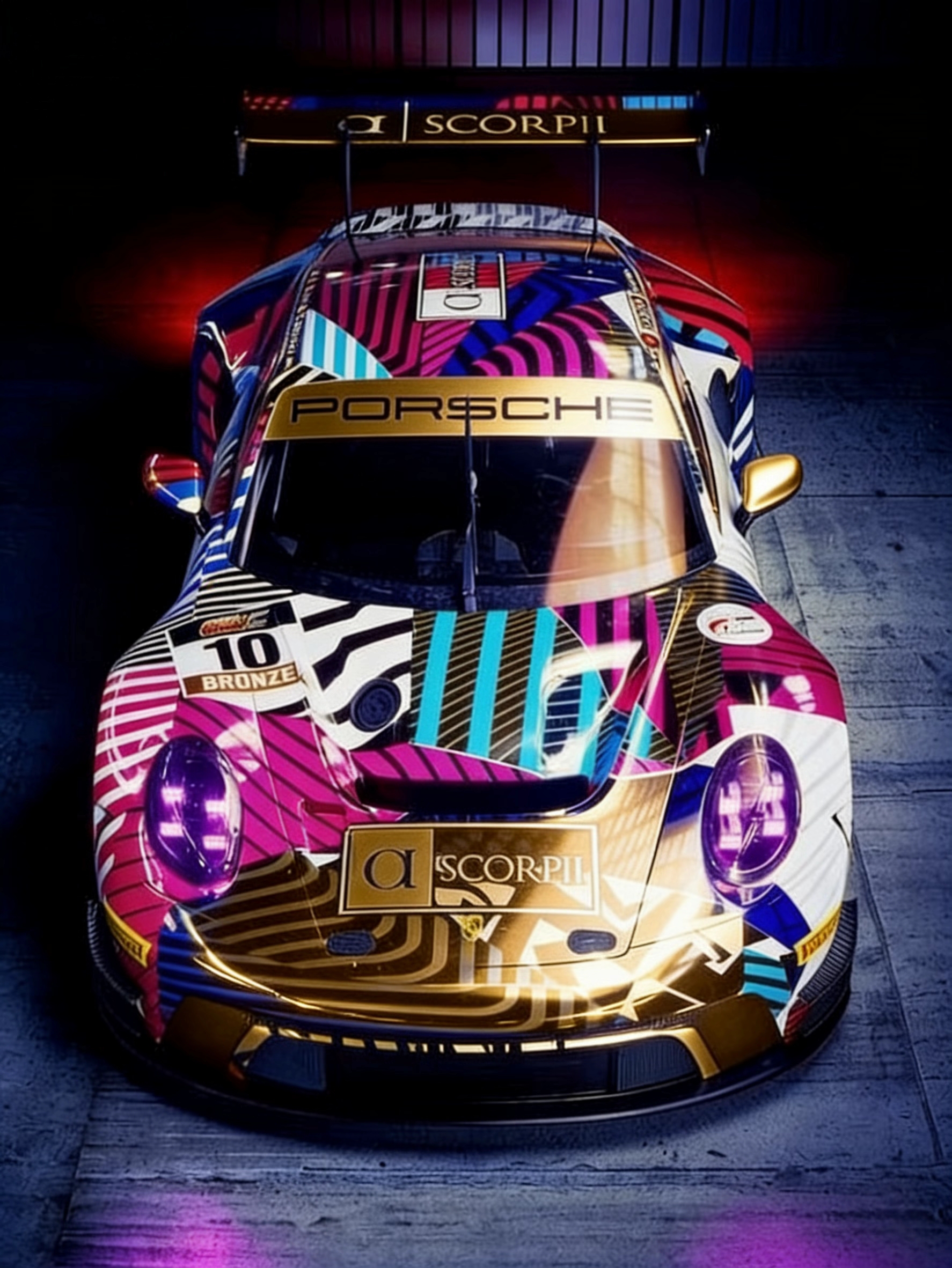 保时捷涂装 实车效果图 2