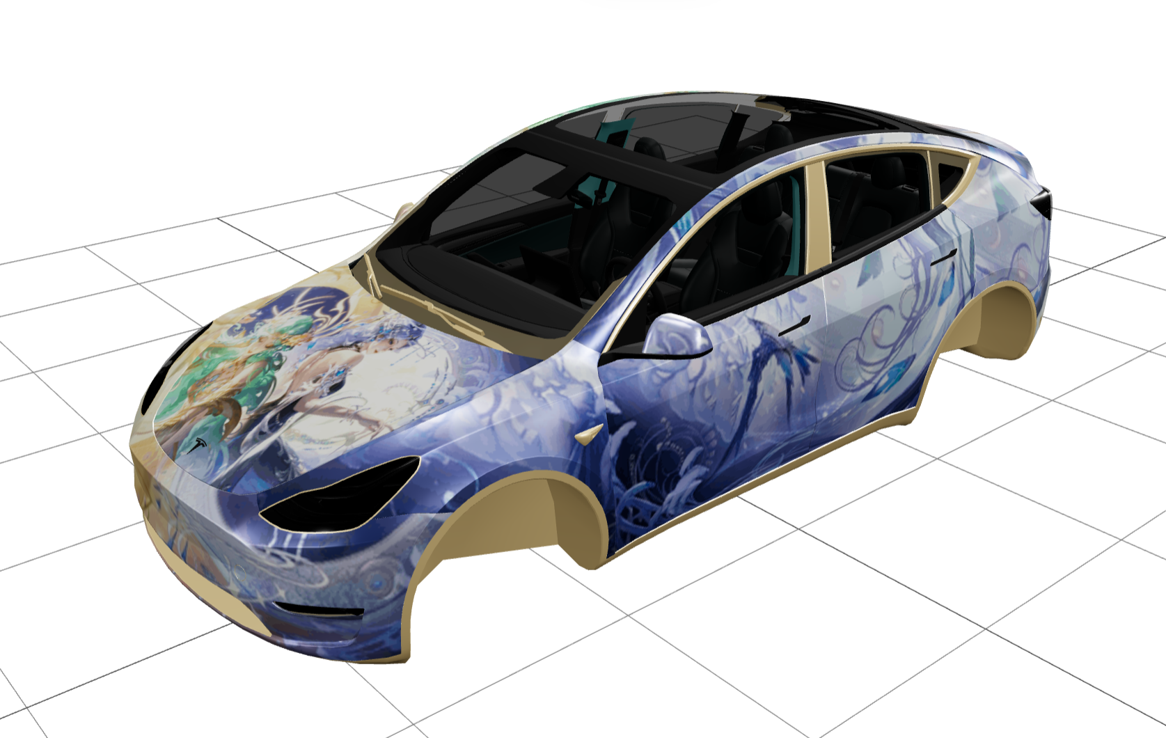 王者荣耀 貂蝉-馥梦繁花 实车效果图 1