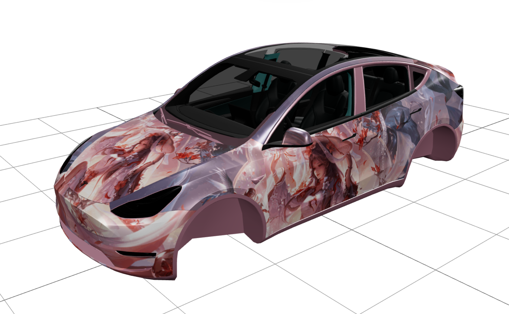 王者荣耀 王昭君-映山客 实车效果图 1