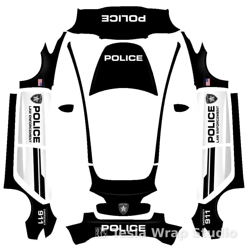 警车车身 Model 3