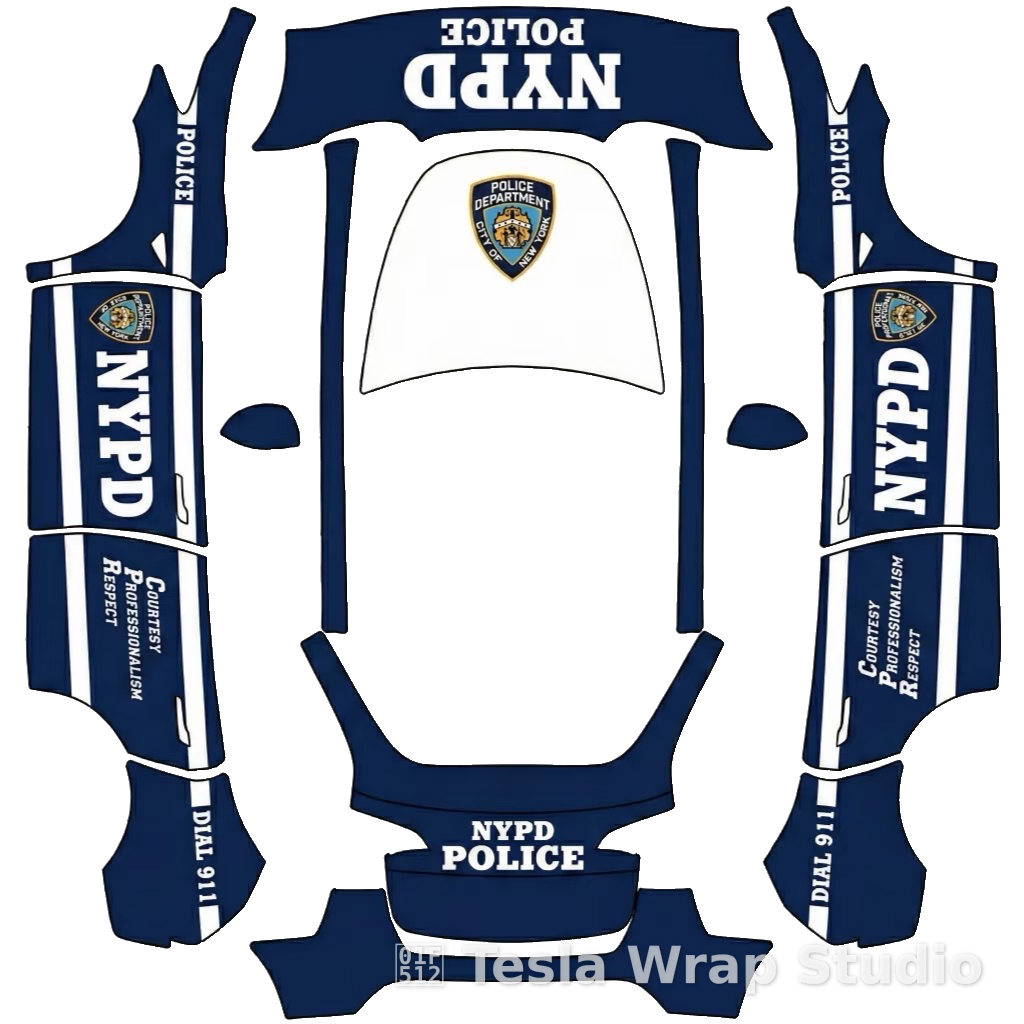 Police 公安 02 涂鸦 老款Model Y