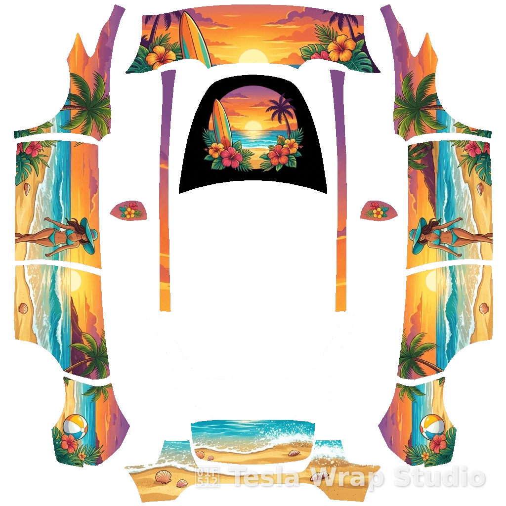 Model Y 含有比基尼美女的涂装