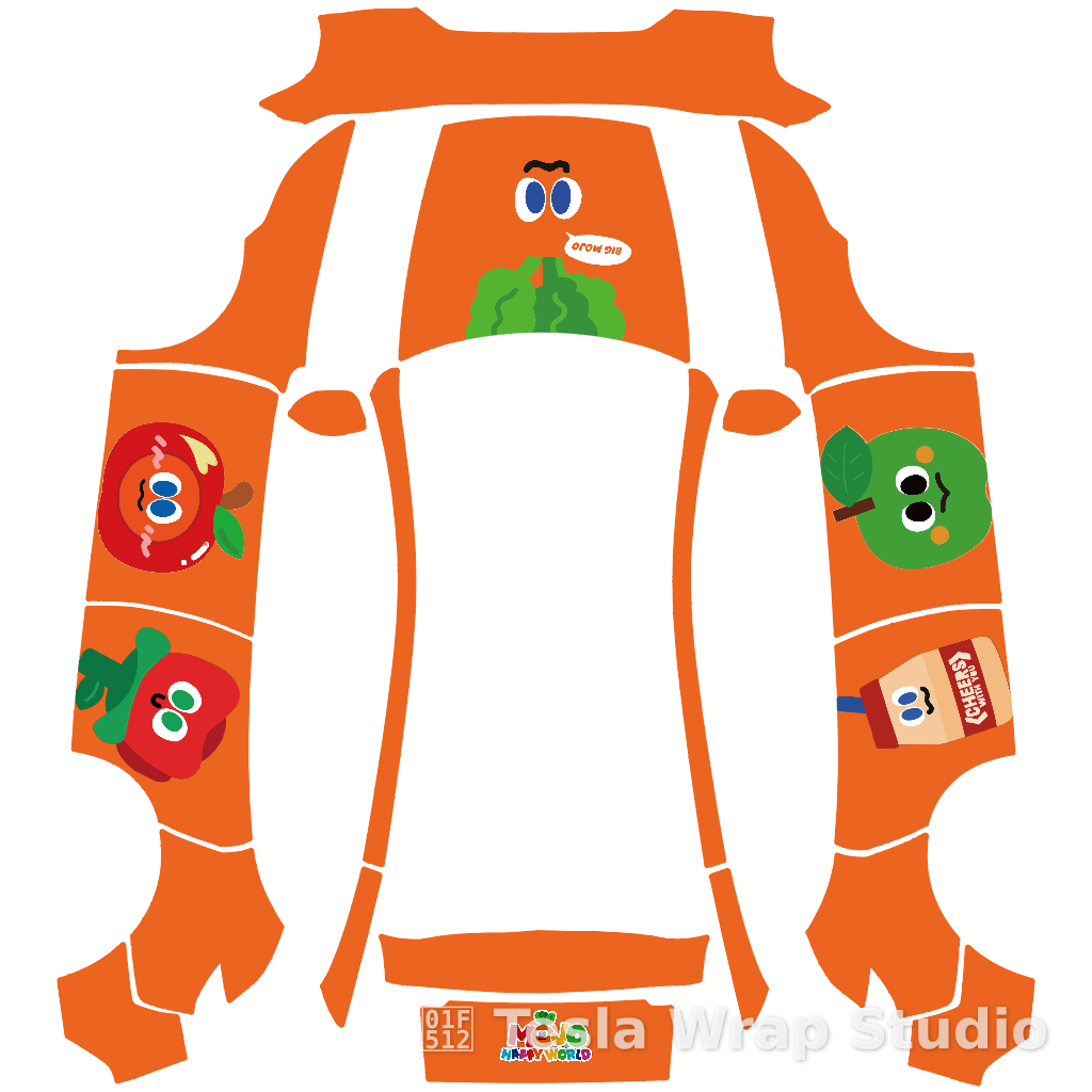 橙色特斯拉卜卜皮肤 焕新Model Y