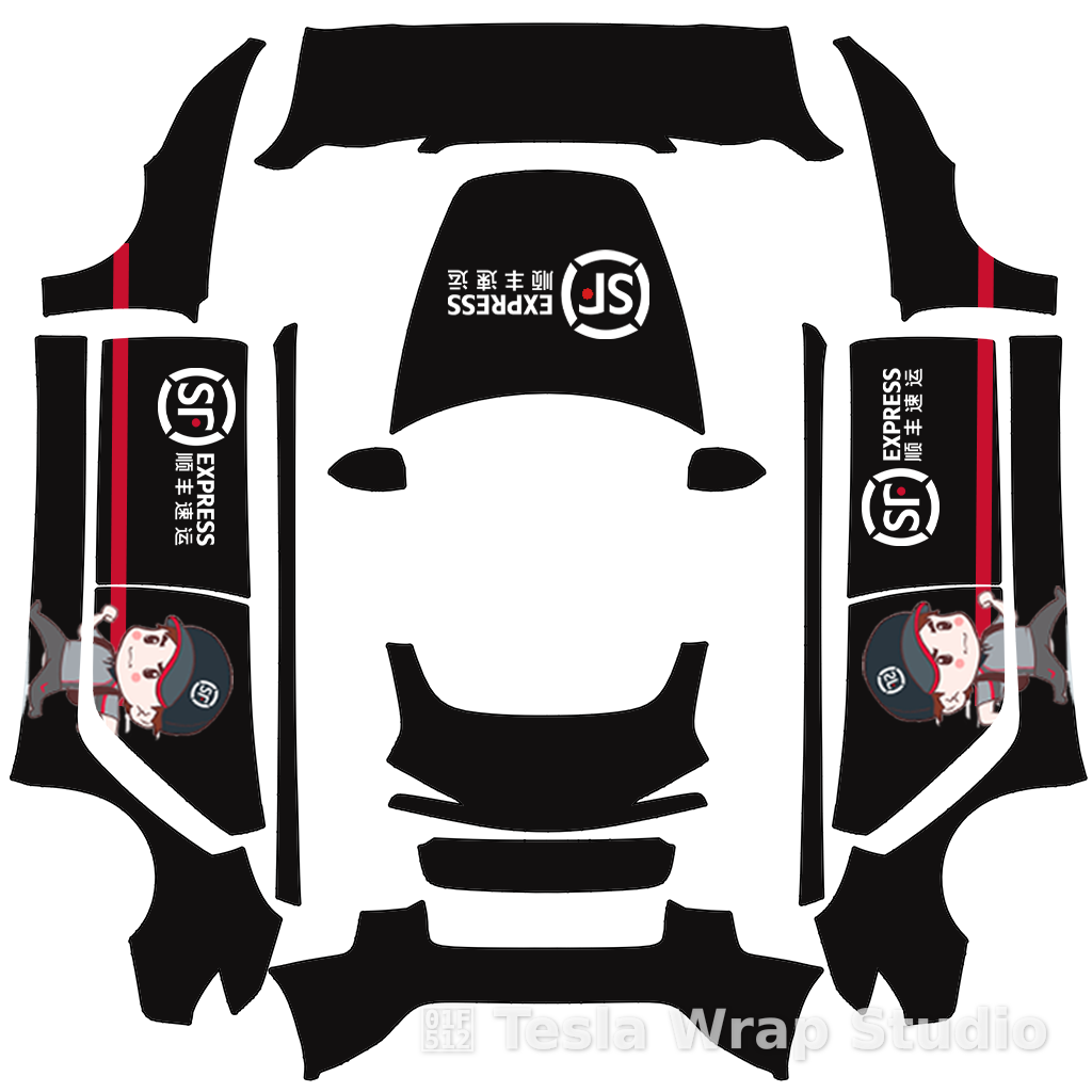 顺丰速运 快递 焕新版Model 3 - Model 3 (2024+) Standard & Premium 特斯拉喷漆车间模板