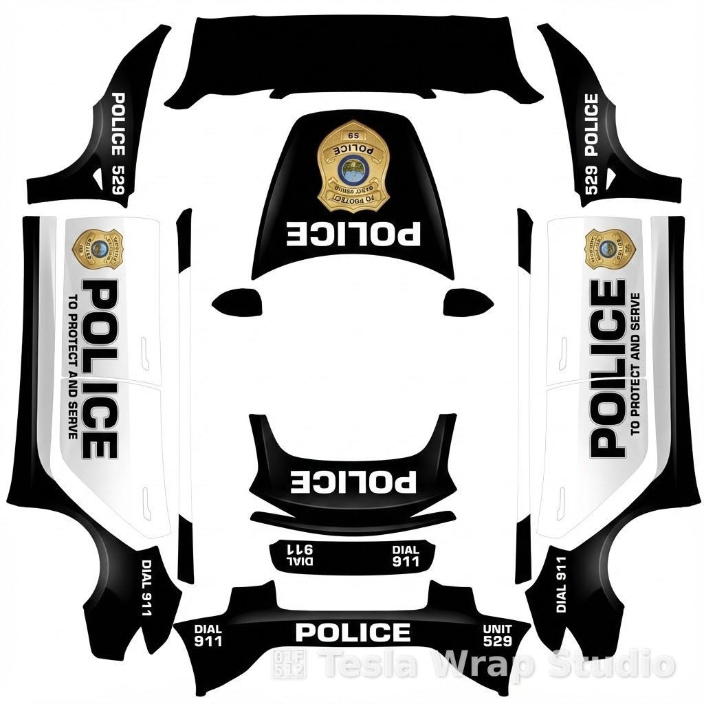 美国警车 焕新版Model 3 FBI