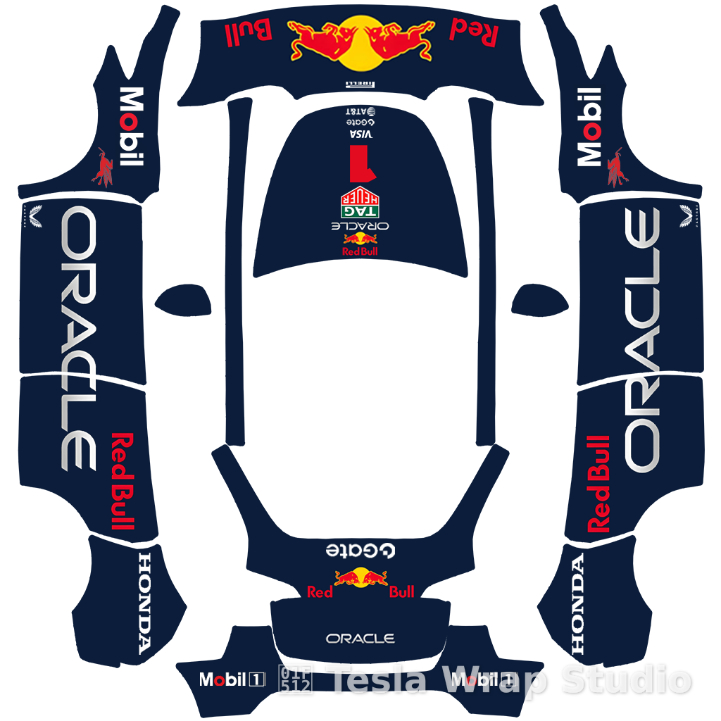 F1 红牛赛车 Model Y - Model Y 特斯拉喷漆车间模板