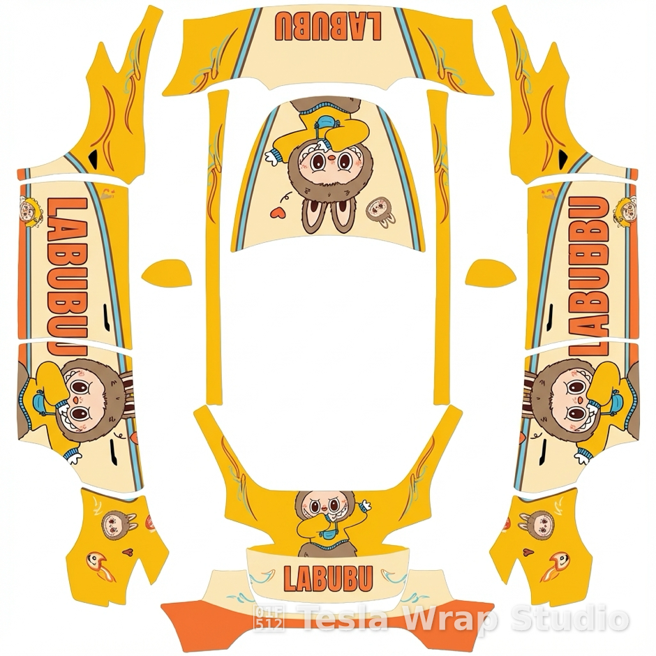 labubu - Model Y 特斯拉喷漆车间模板