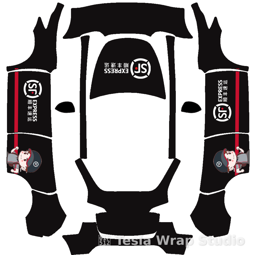 顺丰速运 Model Y 快递 - Model Y 特斯拉喷漆车间模板