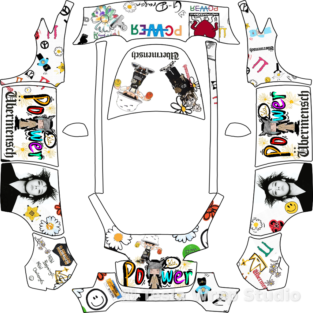 G-Dragon 权志龙 Model Y - Model Y 特斯拉喷漆车间模板