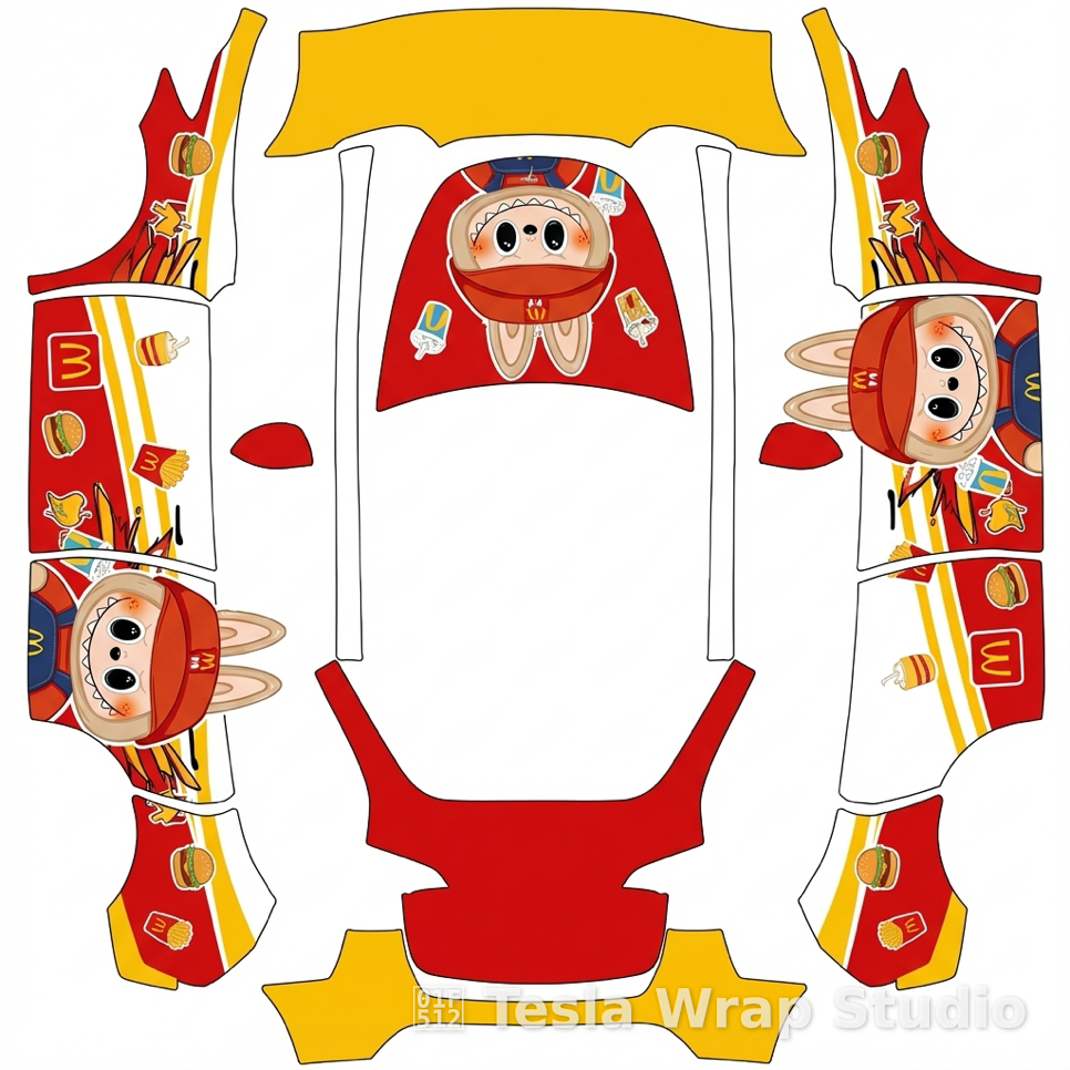 麦当劳拉布布 - Model Y 特斯拉喷漆车间模板