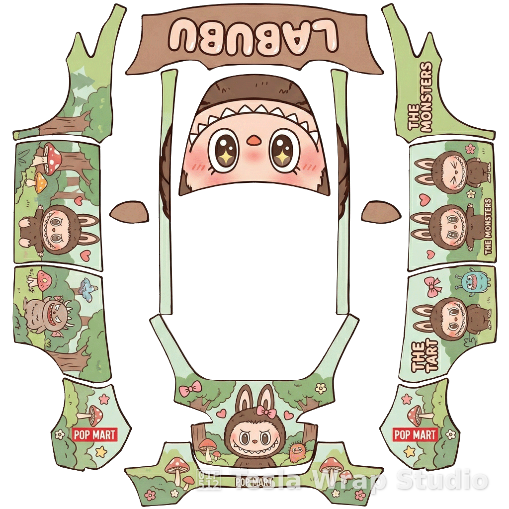 LABUBU Model Y 拉布布 - Model Y 特斯拉喷漆车间模板