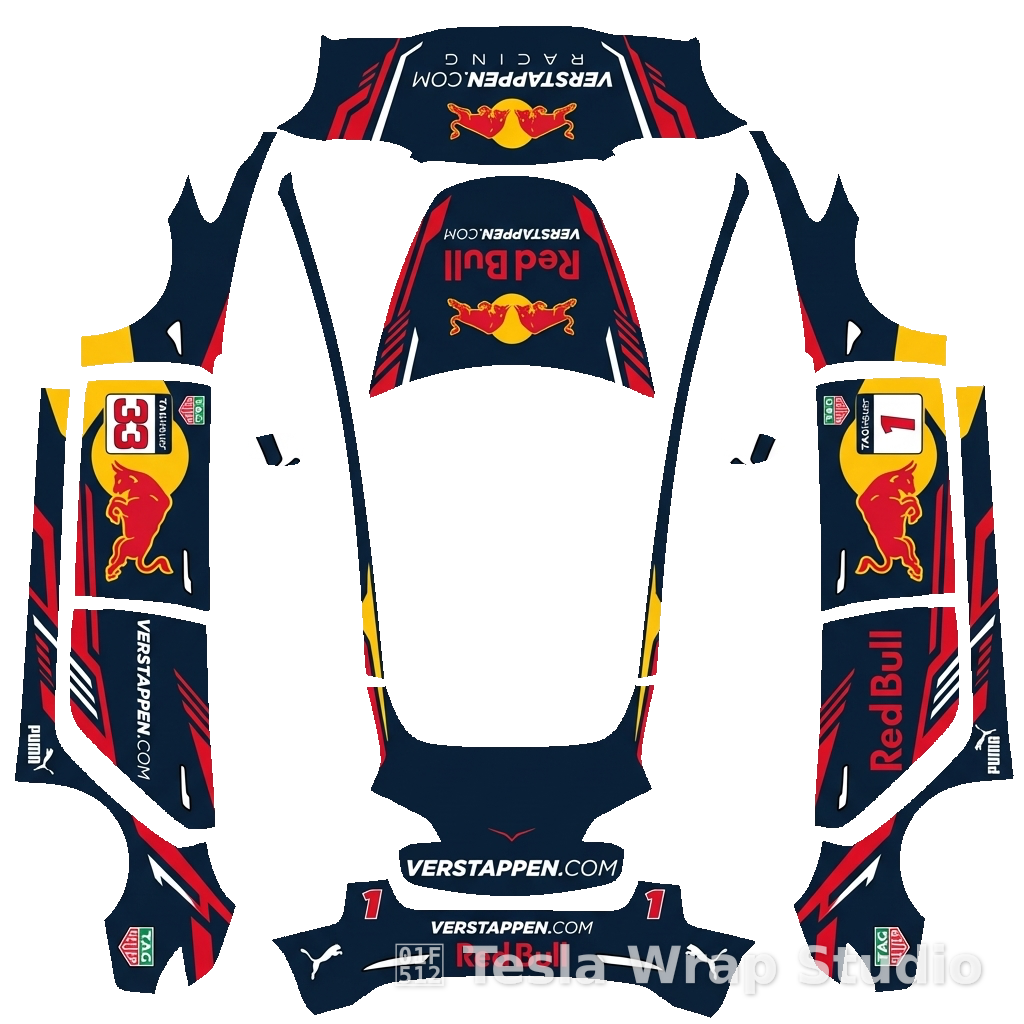 维斯塔潘特殊涂装 - Model 3 特斯拉喷漆车间模板