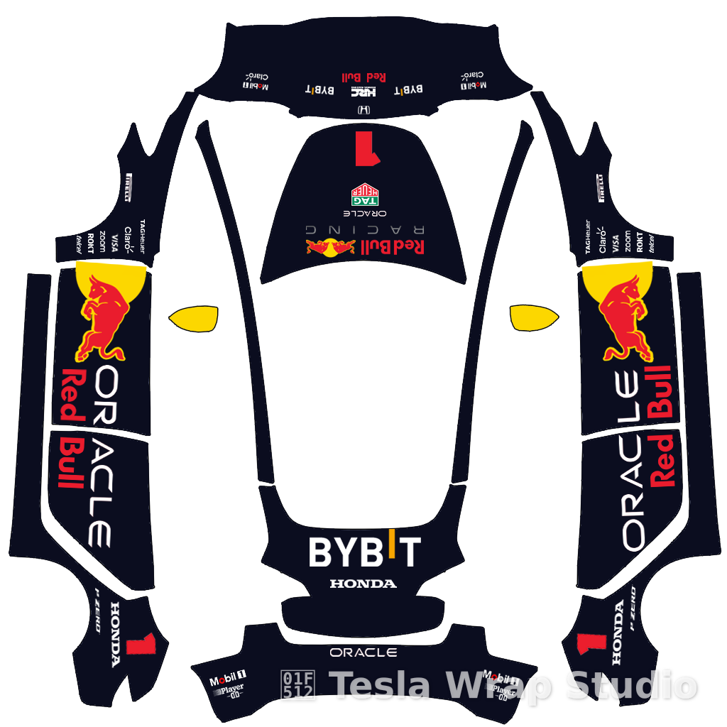 老3红牛车队维斯塔潘 - Model 3 特斯拉喷漆车间模板