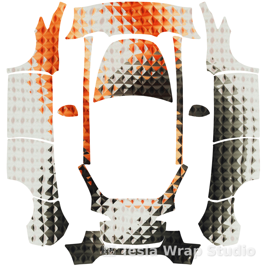 橙灰玻璃 - Model Y 特斯拉喷漆车间模板