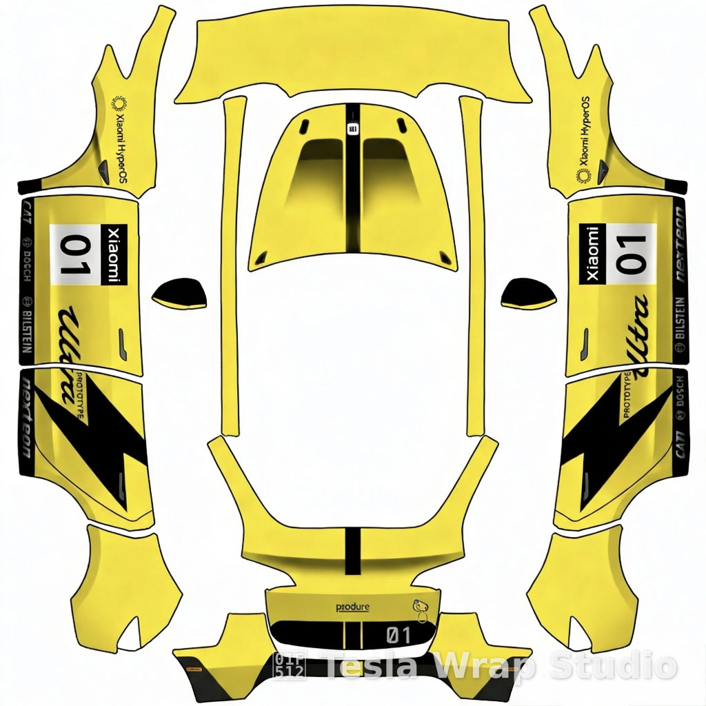 xiaomi su7 utra - Model Y 特斯拉喷漆车间模板