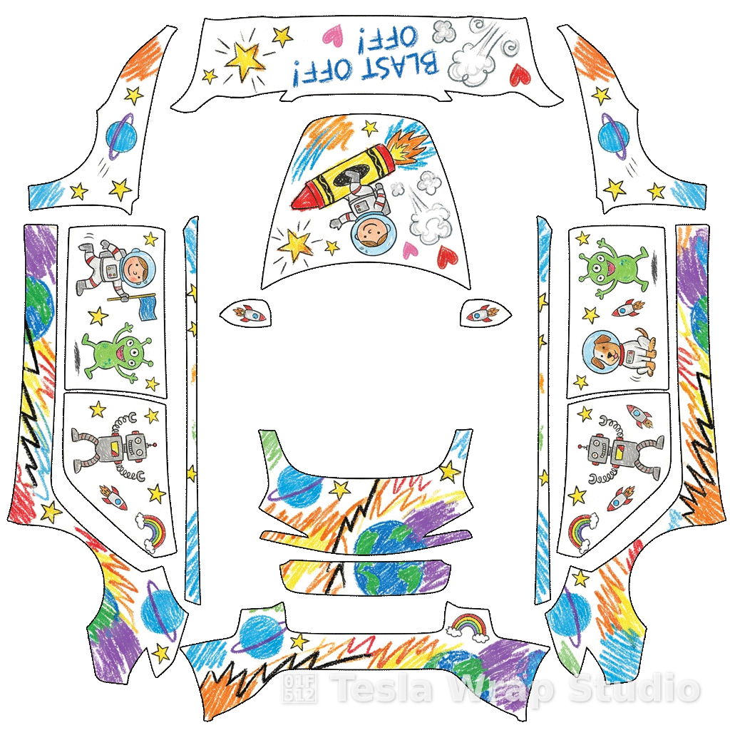 涂鸦 - Model 3 (2024+) Standard & Premium 特斯拉喷漆车间模板