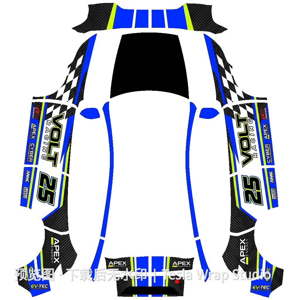 赛车车身贴膜 Model Y (2025+)