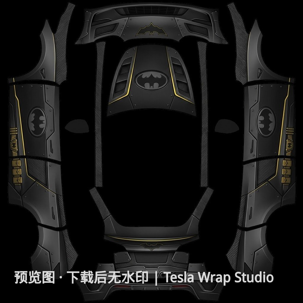 蝙蝠侠 Model Y - Model Y 特斯拉喷漆车间模板