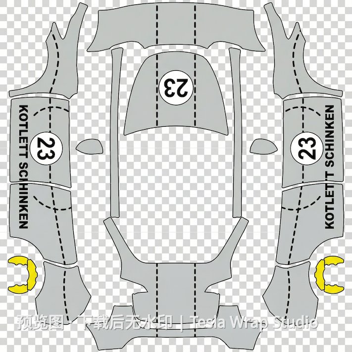 保时捷灰猪 - Model Y 特斯拉喷漆车间模板