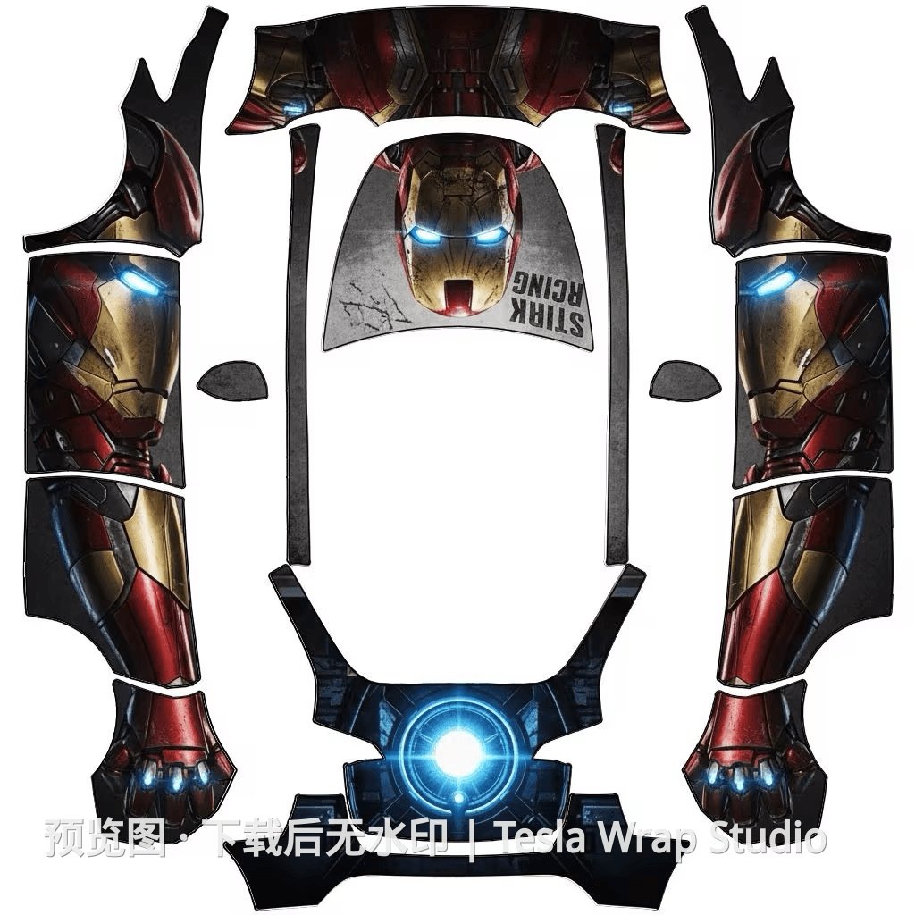钢铁侠 - Model Y 特斯拉喷漆车间模板