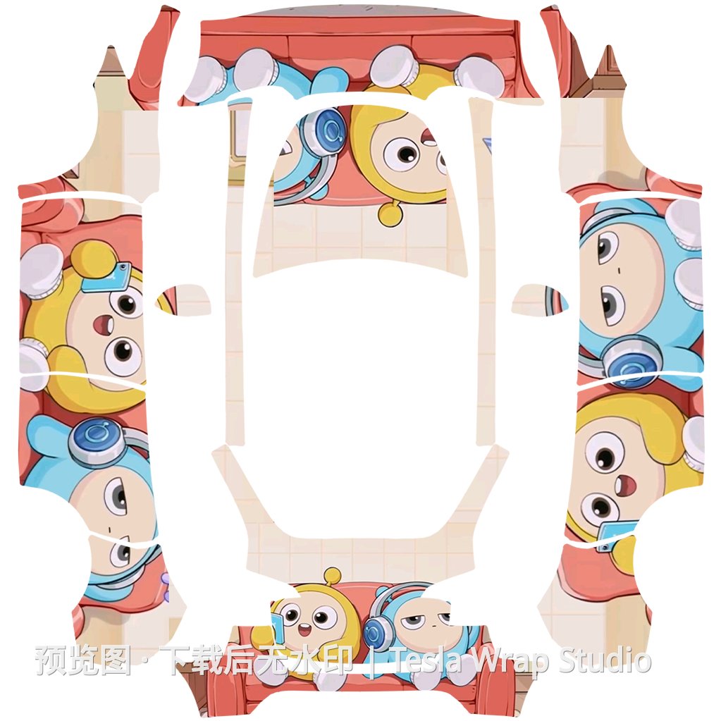 蛋仔派对 - Model Y 特斯拉喷漆车间模板