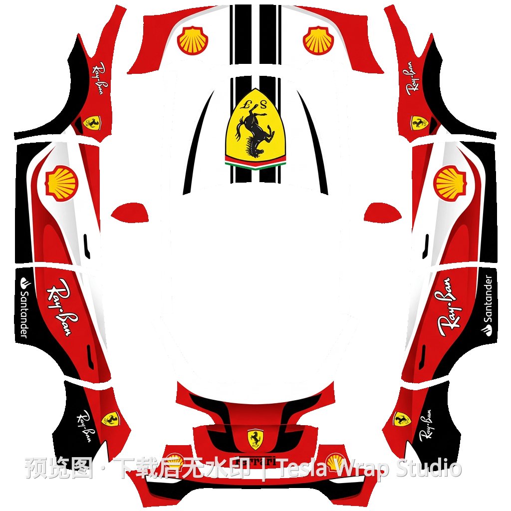 法拉利 - Model Y 特斯拉喷漆车间模板