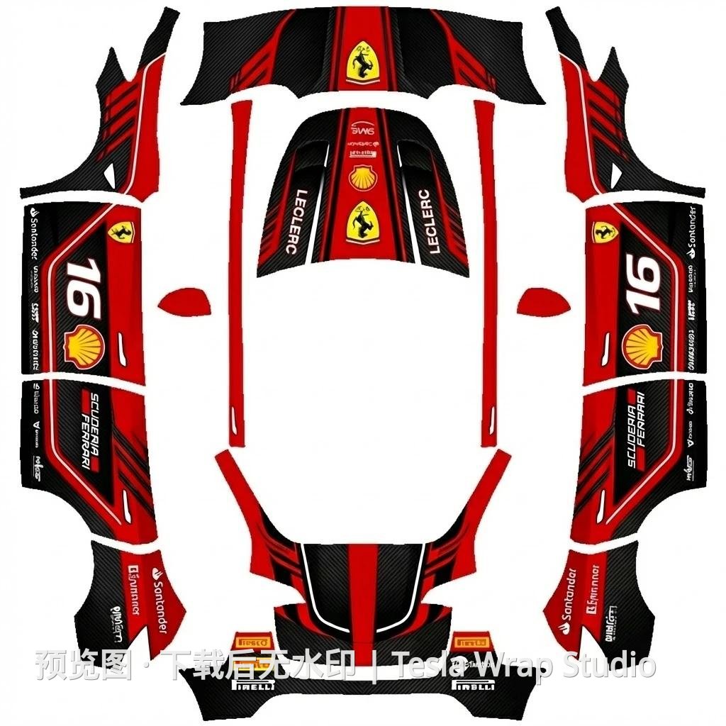 法拉利 - Model Y 特斯拉喷漆车间模板