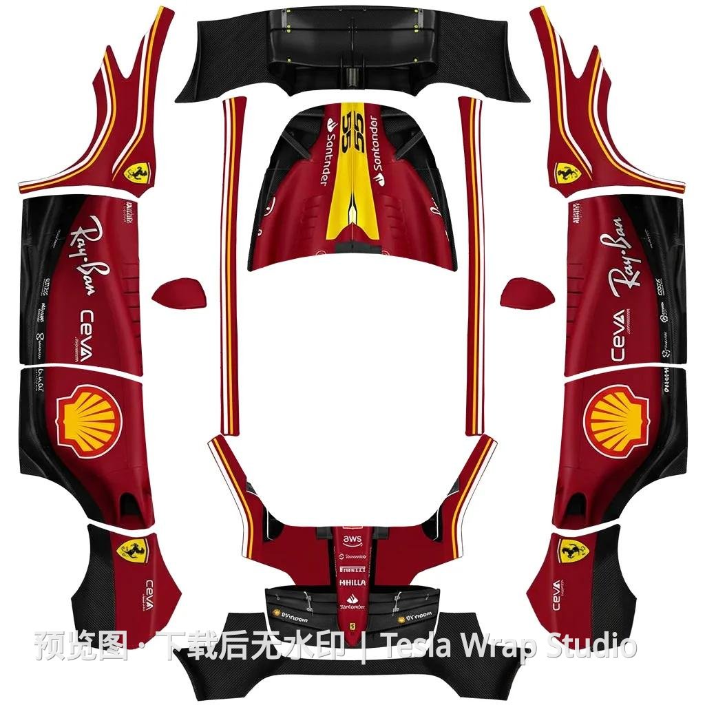 法拉利 - Model Y 特斯拉喷漆车间模板