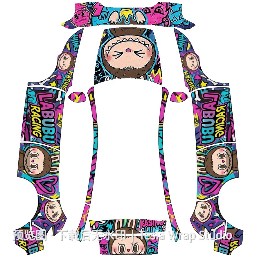 彩色涂鸦拉布布