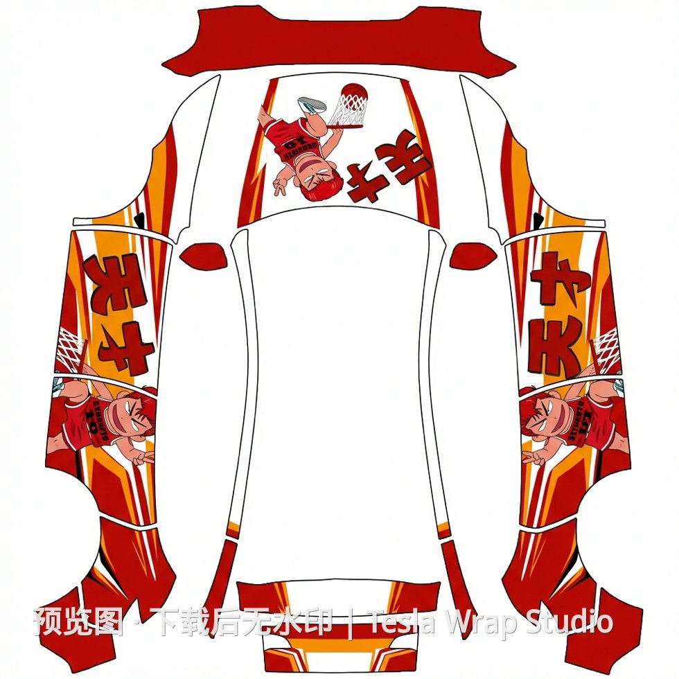 灌篮高手 82 - Model Y (2025+) Standard 特斯拉喷漆车间模板