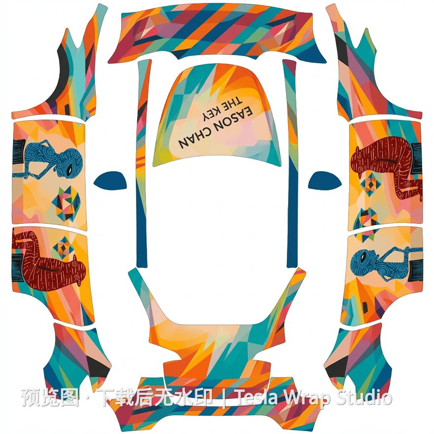 彩绘 - Model Y 特斯拉喷漆车间模板