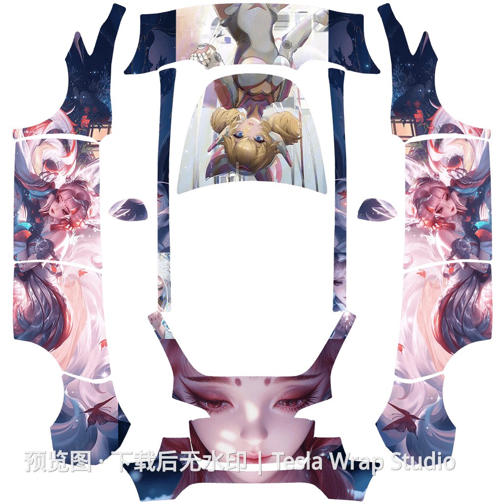 妲己 - Model Y 特斯拉喷漆车间模板