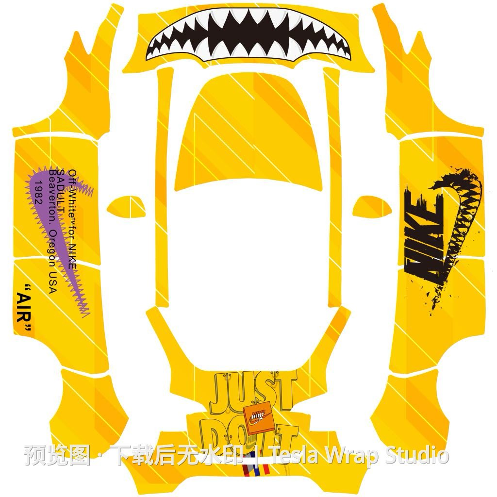 耐克 - Model Y 特斯拉喷漆车间模板